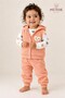 Baby Girl Set 3-Piece Set with Hooded Vest Seasonal Top and Bottom Set - 6