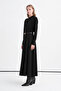 Buckle Belted Flared Black Skirt 0233 - 2