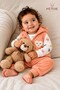 Baby Girl Set 3-Piece Set with Hooded Vest Seasonal Top and Bottom Set - 2