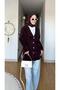 Women's Button Detailed Waist Gathered Angora Hijab Knitwear Cardigan Sweater - 2