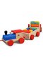 لعبة مكعبات خشبية - قطار مكون من ثلاث أقسام