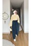 Women's Oversize Skirted Pants with Elastic Waist, Tie-Up Detail, Side Pockets, and Separate Pieces - 2