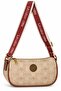 Unicorn Printed Thick Strap Women's Shoulder Bag Khaki