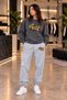Crayz Unisex Printed Sweatshirt and Sweatpants Oversize Premium Set