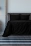 100% Cotton Black Satin Duvet Cover Set Double Size