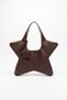Staria Bitter Coffee Tote Shoulder Bag with Star Charm