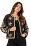 Bitter Brown Women's Embroidered Detailed Cashmere Fabric Jacket