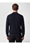 Özmarka New Season Navy Blue Polo Collar Men's Sweatshirt - 4