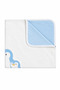 Penguin Embroidered Velvet Blanket Newborn Blue - 3
