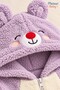 Baby Girl Jumpsuit Teddy Bear Hooded Plush Zippered Welsoft One-Piece Jumpsuit - 6