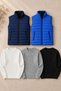 5-Piece Men's Vest and Sweater Set – 2 Quilted Vests + 3 Crew Neck Sweaters