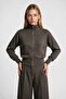 Zippered Knitwear Cardigan 4402 Lki̇0070 Vi̇zon - 3