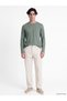 Vizyon New Season Green Crew Neck Long Sleeve Men's T-Shirt - 2
