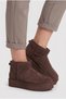 Ultra Mini Suede Boots with Fur Inside / Women's Shoes with Fur Inside - 6