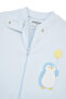 Penguin Embroidered Double-Sided Zipper Jumpsuit Newborn-18 Months Blue - 3