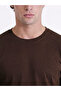 Vizyon New Season Brown Crew Neck Long Sleeve Men's T-Shirt - 3