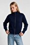 Zippered Knitwear Cardigan 4402 Lki̇0070 Dark Blue - 2