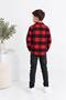 Plaid Patterned Button-Front Lumberjack Shirt for Boys - 2