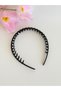 Black Scalloped Zigzag Acrylic Hair Crown Unisex Women Men Toothed Wavy Athlete Football Player Crown - 3