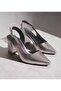 Via Platinum Metallic Heeled Women's Shoes - 5
