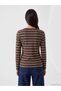 Lcw Everyday Brown Crew Neck Striped Women's Bodysuit - 4