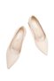 Women's Beige Faux Leather Open Back Short Thick Heeled Comfortable Evening Dress Stiletto - 3