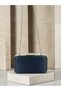Navy Blue Satin Silver Metal Detailed Crystal Stone Embroidered Chain Strap Women's Evening Dress Bag Wedding Engagement Graduation - 5