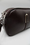Women's Brown 4-Compartment Zippered Front Accessory Lined Crossbody Shoulder Bag - 4