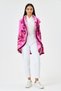 Women's Fuchsia Italian Floral Embossed Wool Felt Vest 40 - 48 Size - 5