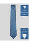 Grey Striped Classic Blue Tie – 8 cm Wide - 4