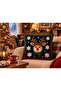 Winter Magic Christmas Pine Tree and Santa Claus Patterned 3D Knitted Look 4-Piece Throw Pillow Cover Set - 5