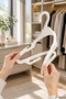 30 Pieces of Large Size Slim Clothes Hangers – Black, Flexible and Durable Clothing Hangers - White - 2