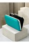 Green Satin Silver Metal Detailed Crystal Stone Embroidered Chain Strap Women's Evening Dress Bag Wedding Engagement Graduation - 4