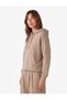 Regular Fit Modal Fabric Long Sleeve Hooded Sweatshirt with Kangaroo Pocket - 2