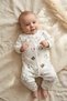 Coffee Bear Patterned Fabric 100% Cotton Baby Boy Romper 3-6-9 Months