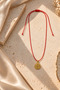 Antique Model Tuğra Coin Figured Adjustable Drawstring Necklace - 2