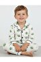 Baby Boy Frog Printed 2-3-4-5-6 Years Old Double Breasted Collar 100% Cotton Nightgown Pajama Set