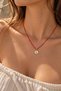 L Letter Enamel Medallion Adjustable Drawstring Necklace