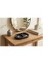 Modern Oval Key Holder and Coin Tray 18X11 cm Black