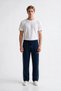 Comfortable Fit, Double Ribbed Combed Cotton Sweatpants with Zipper Pockets, Straight Leg - 3