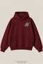 Unisex Speed Racing Printed Front and Back Design Oversize 3 Threaded Inner Hooded Sweatshirt - 3