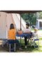 Portable Foldable Camping Picnic Table with Seats Chairs and Umbrella Hole, 4-Seat Fold Up Travel Picnic Table, Blue - 2