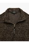 Patterned Long-Sleeve Zip-Collar Sweatshirt - 3