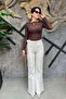 Spanish Style Self-Belted Premium Quality Fabric Trousers Sun544 - 4