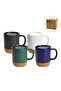 CUSTOMIZED CERAMIC MUGS WITH LID & CORK BASE – 385 ML COUPLE SET - 4