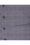 Men's V-Neck Vest Navy Blue Tiles Plaid 50305 - 4