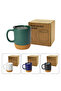 CUSTOMIZED CERAMIC MUGS WITH LID & CORK BASE – 385 ML COUPLE SET - 4