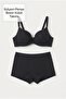 Women's Padded Support Underwire Bra and Combed Cotton Boxer Briefs Lingerie Set - 3