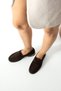 Hudson Women's Genuine Leather Brown Suede Casual Loafer Shoes - 3