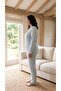 Women's Winter Plus Size Embroidered Patterned Collar Buttoned Long Sleeve Pajama Set - 3